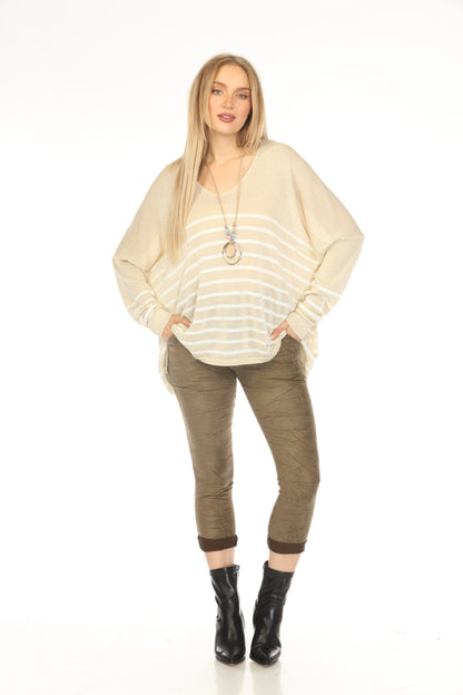 Gold horizontal strips Shiny Top