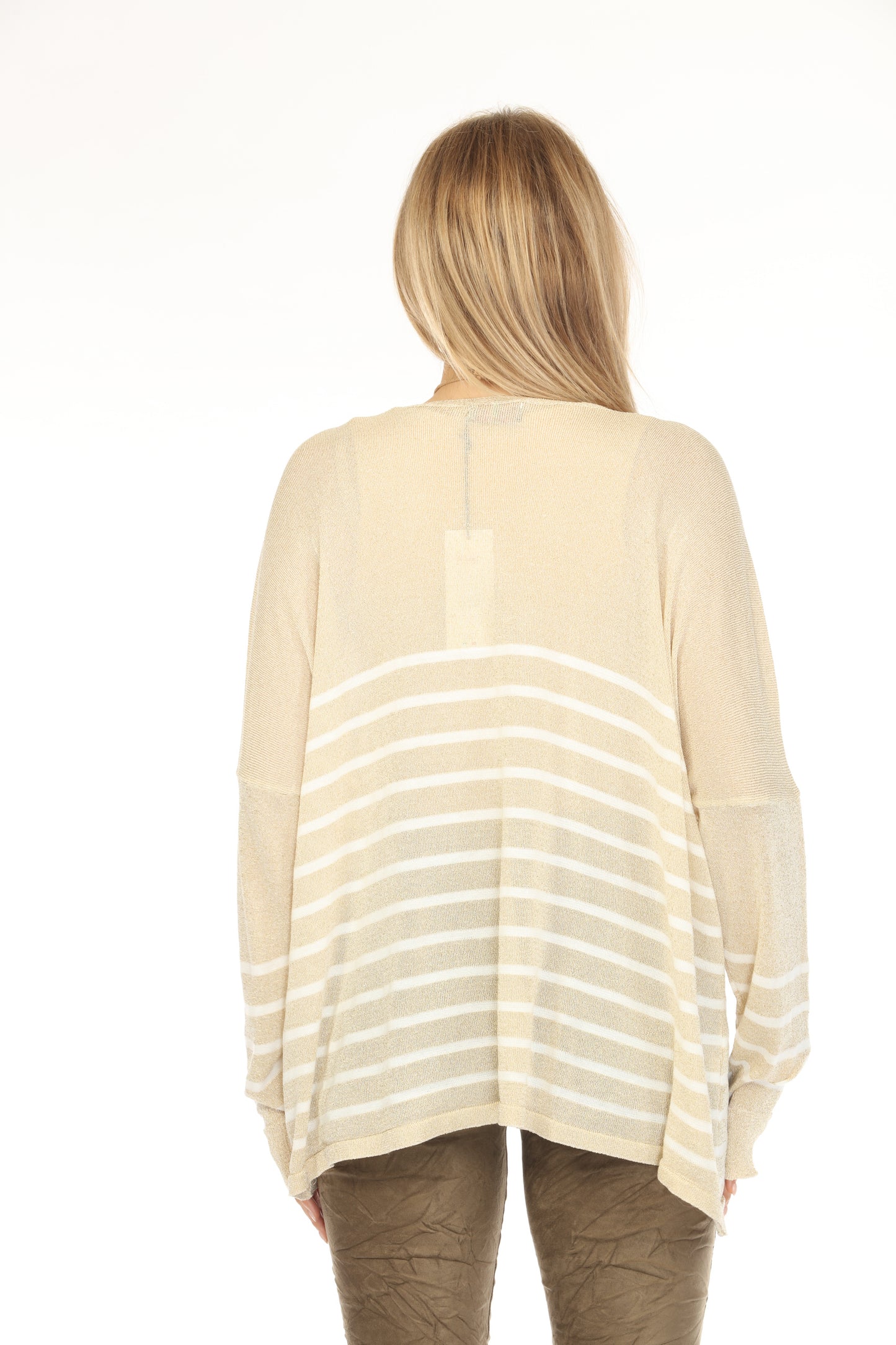 Gold horizontal strips Shiny Top