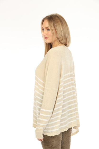 Gold horizontal strips Shiny Top