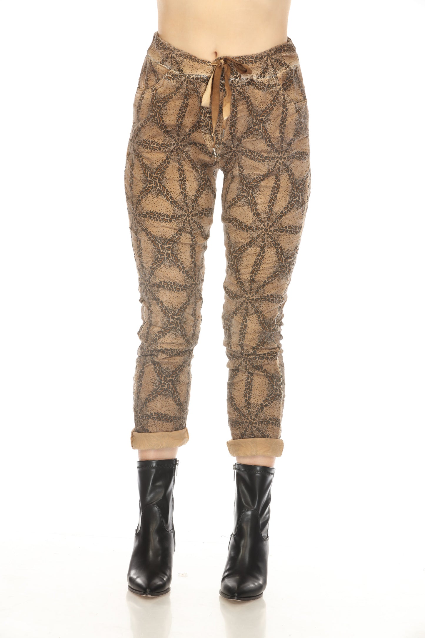 Beige Diamond Damask made in Italy Pant
