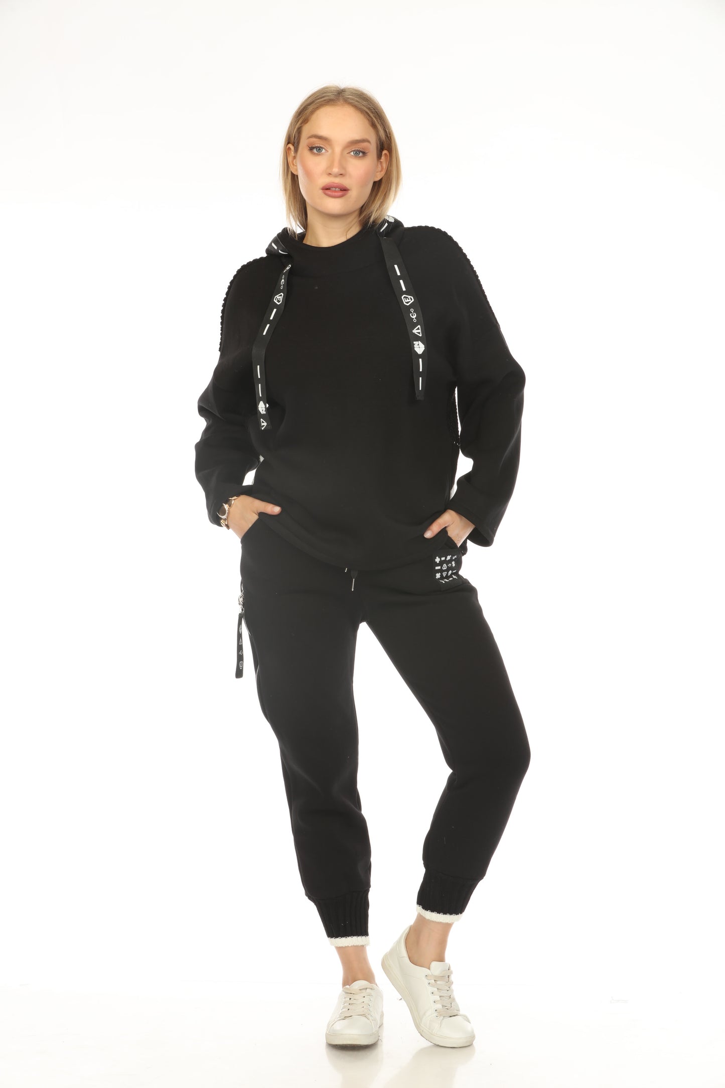 Black Stylish Made In Italy Designer Hoodie