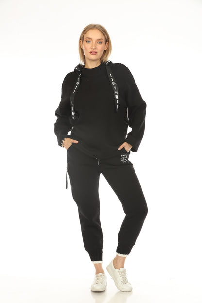 Black Stylish Made In Italy Designer Hoodie