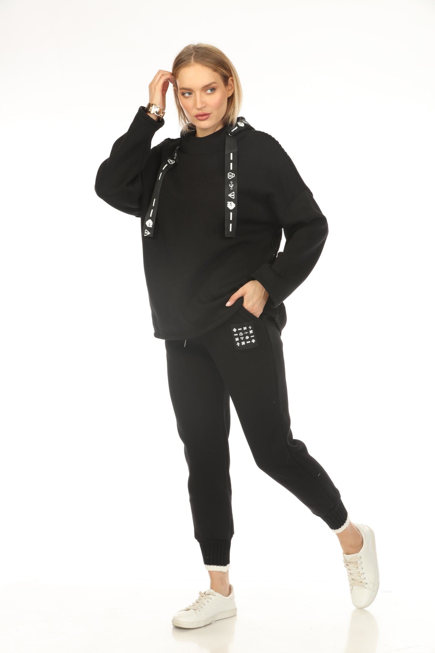 Black Stylish Made In Italy Designer Hoodie