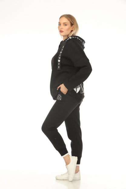 Black Stylish Made In Italy Designer Hoodie