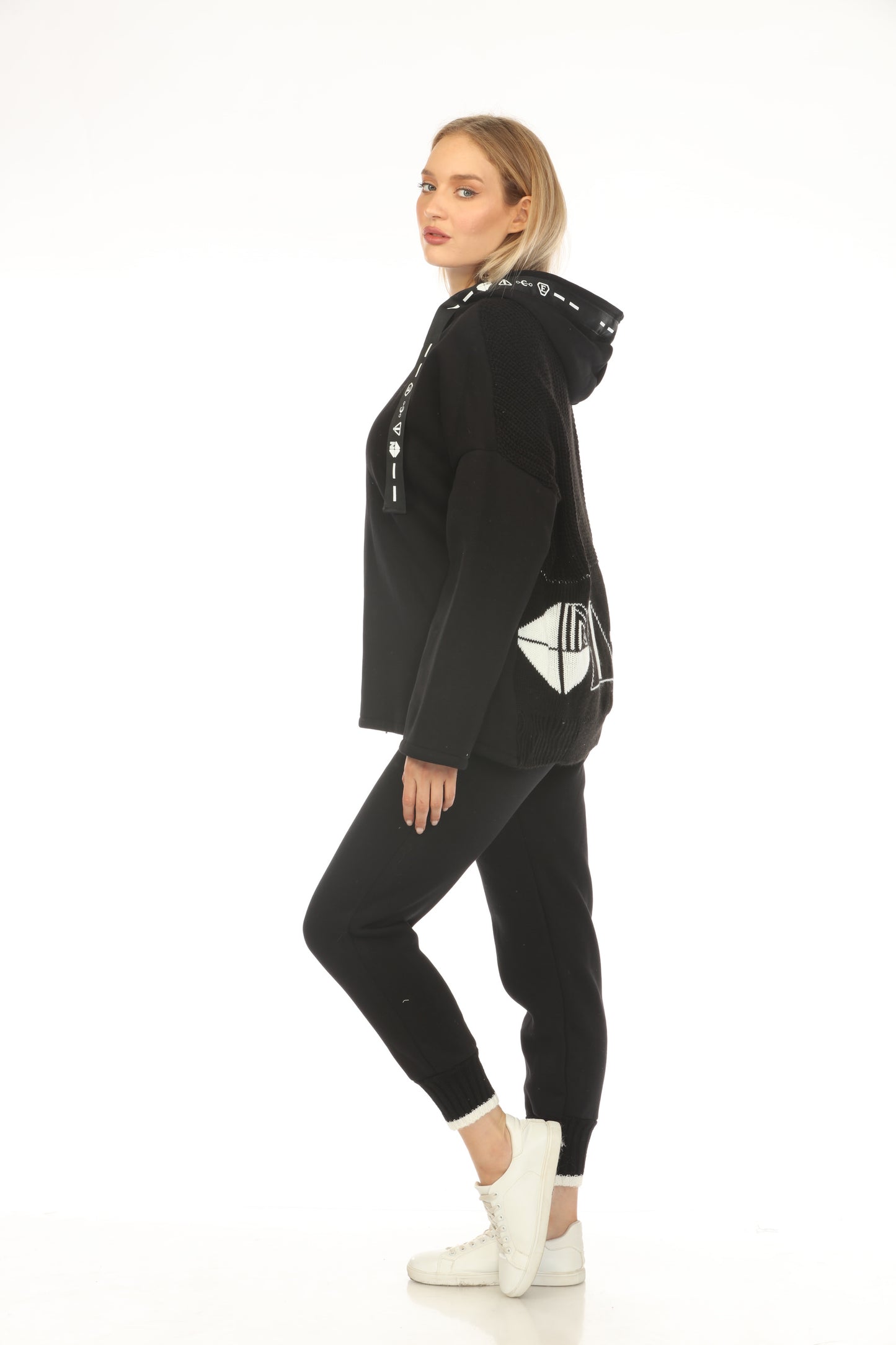 Black Stylish Made In Italy Designer Hoodie