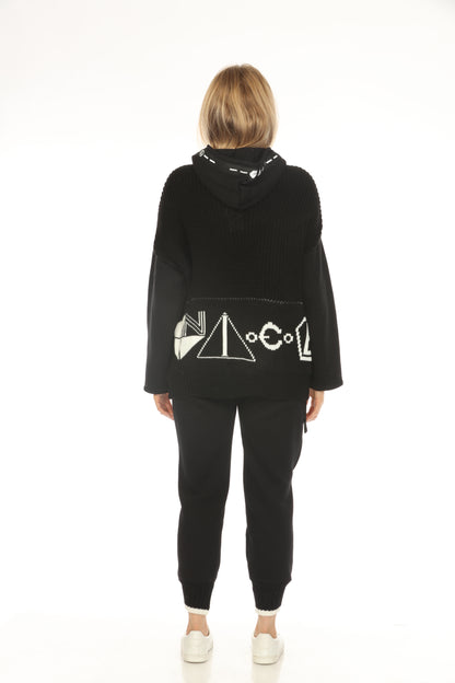 Black Stylish Made In Italy Designer Hoodie