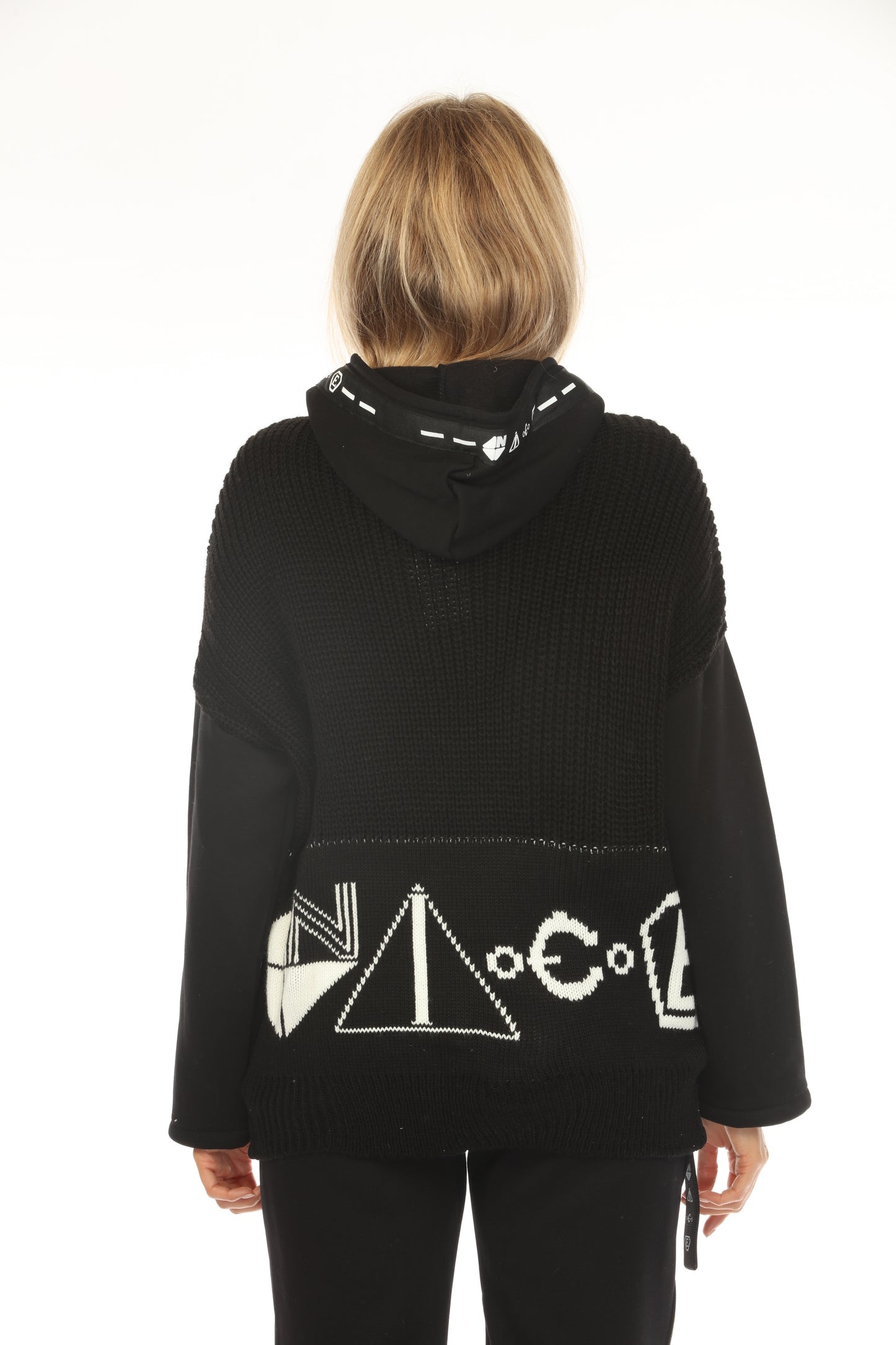 Black Stylish Made In Italy Designer Hoodie