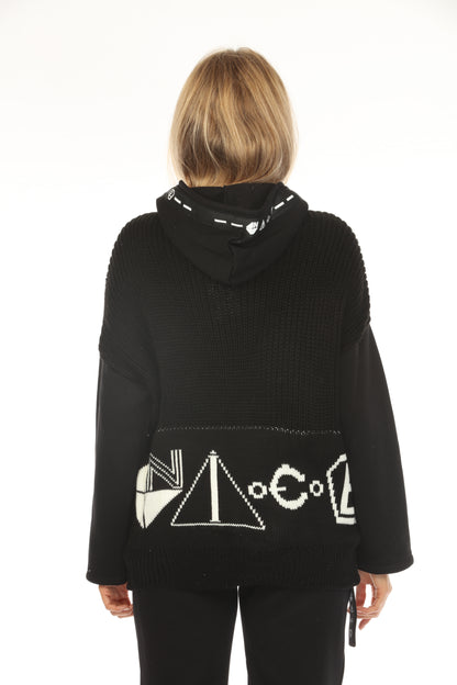 Black Stylish Made In Italy Designer Hoodie