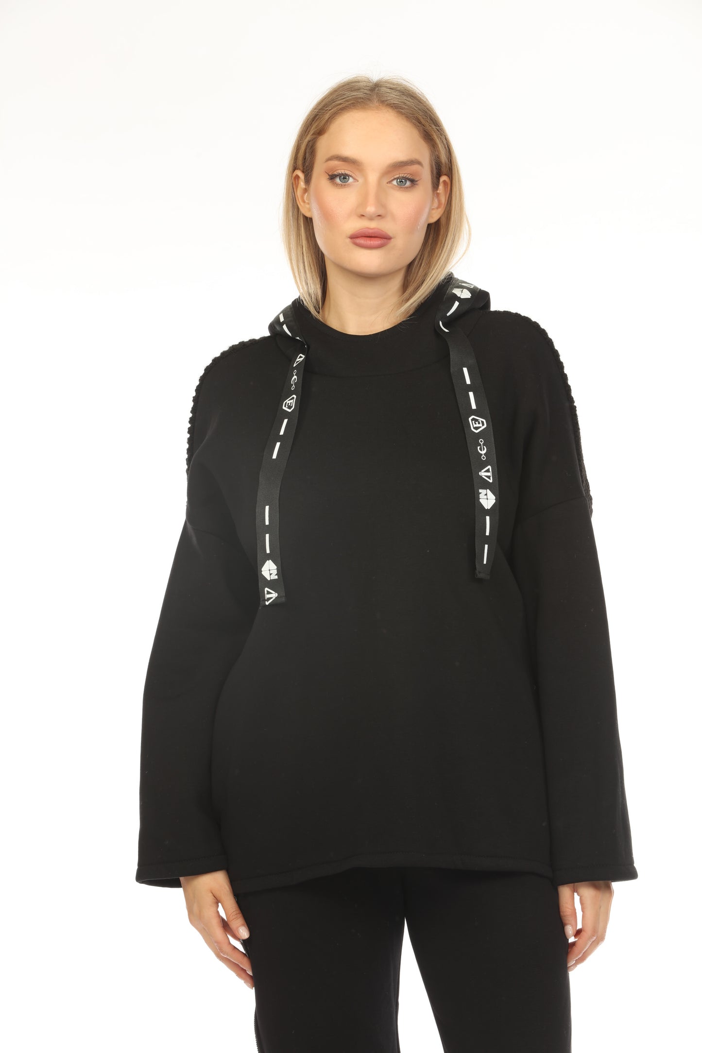 Black Stylish Made In Italy Designer Hoodie