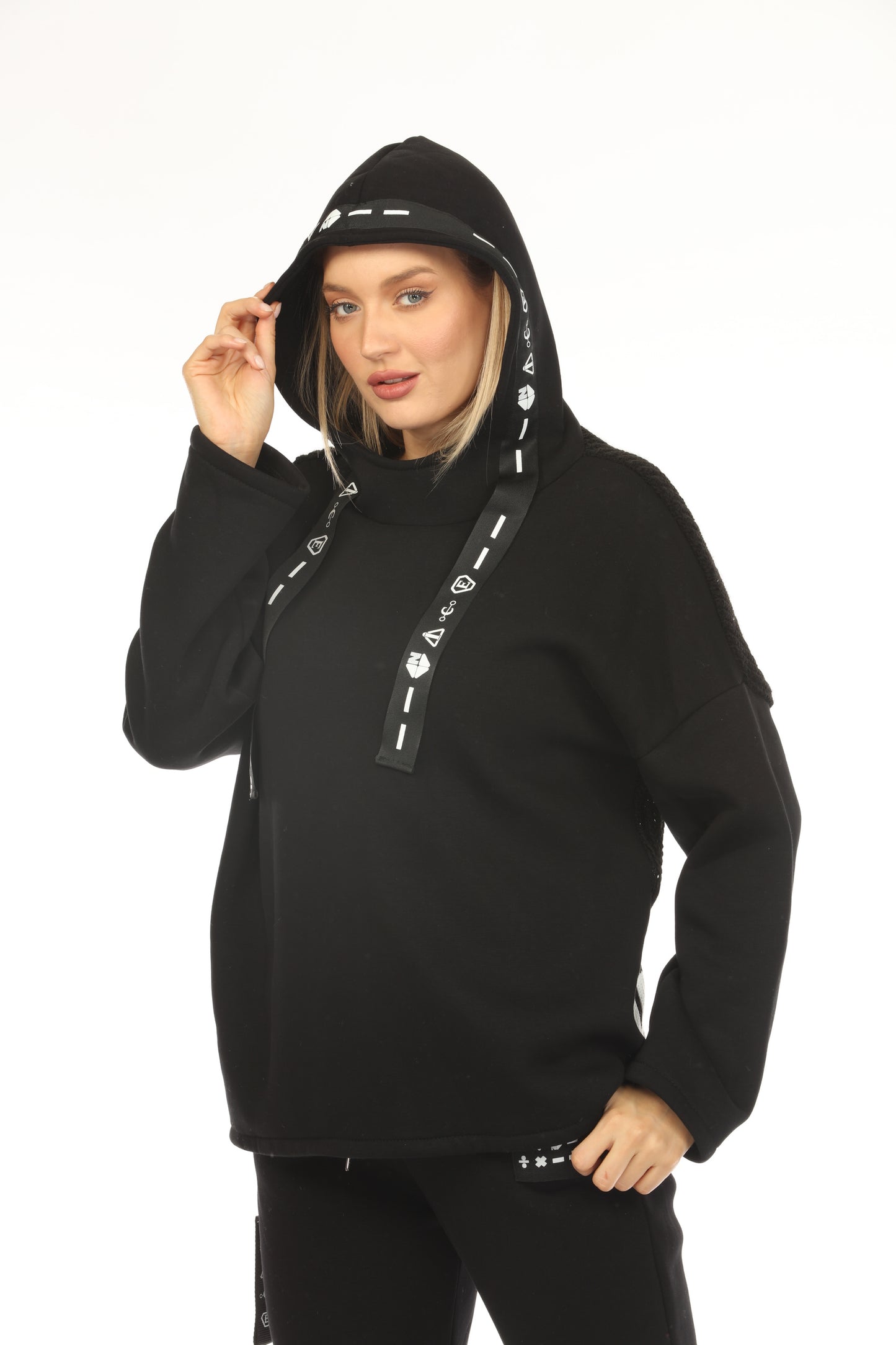 Black Stylish Made In Italy Designer Hoodie