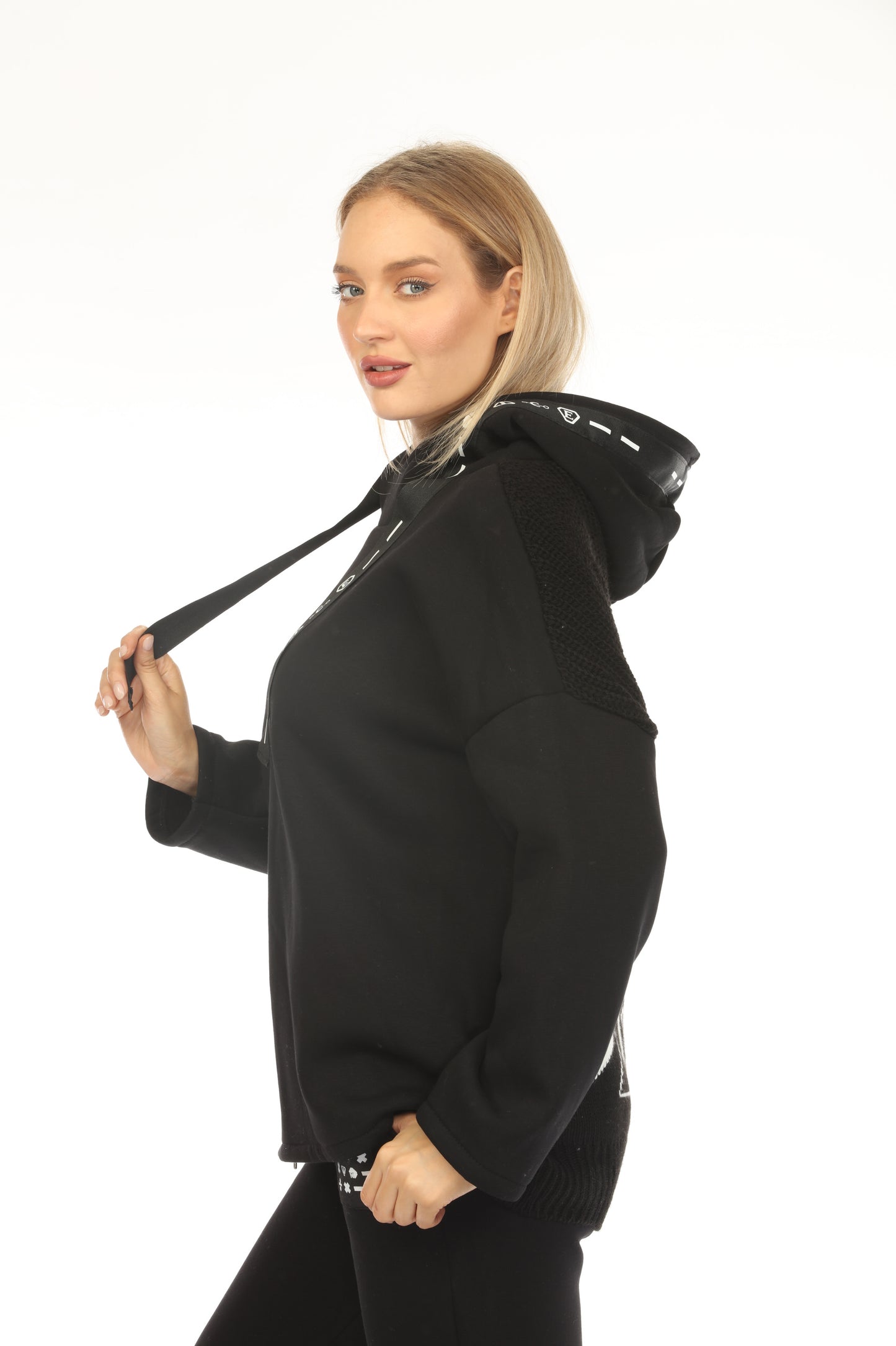 Black Stylish Made In Italy Designer Hoodie