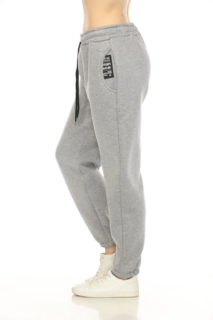 Grey Fleece inside warm pockets Pant