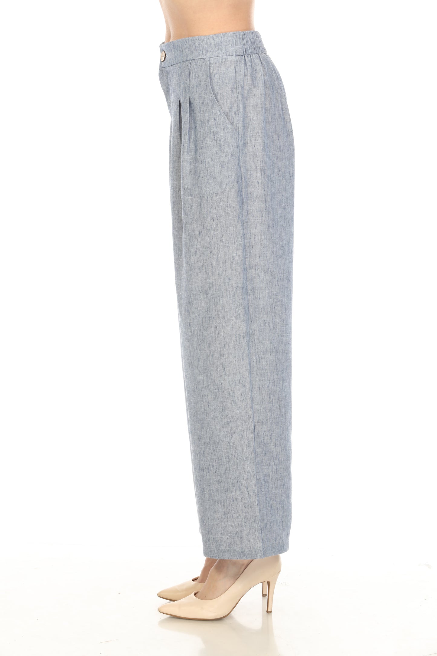 Denim Blue Designer Pockets Pant