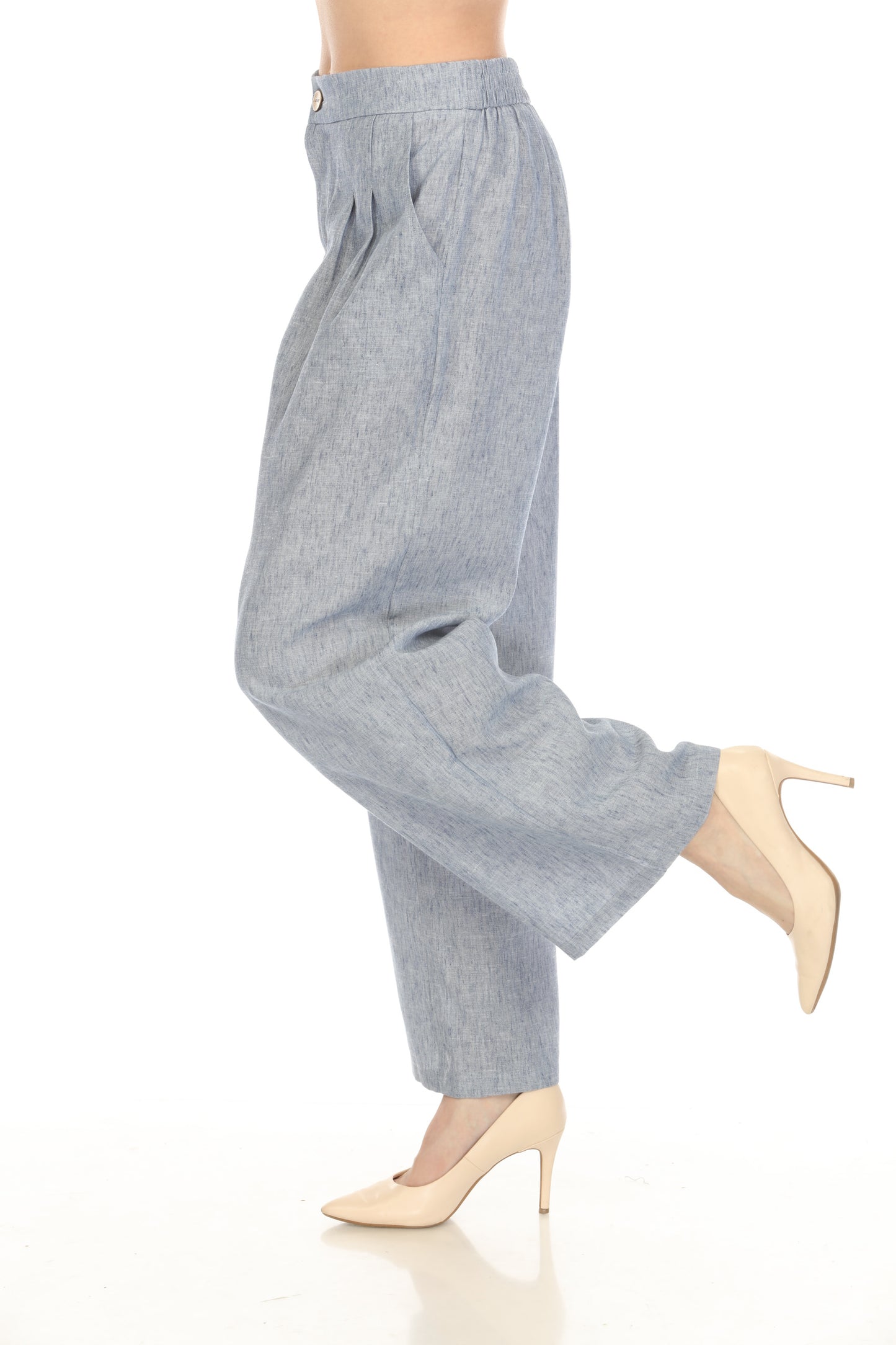 Denim Blue Designer Pockets Pant