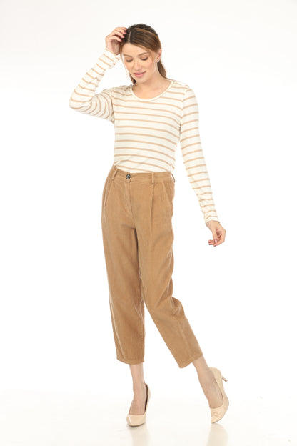 Beige off white horizontal Top