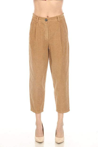 Camel Color Corduroy Pockets Pant