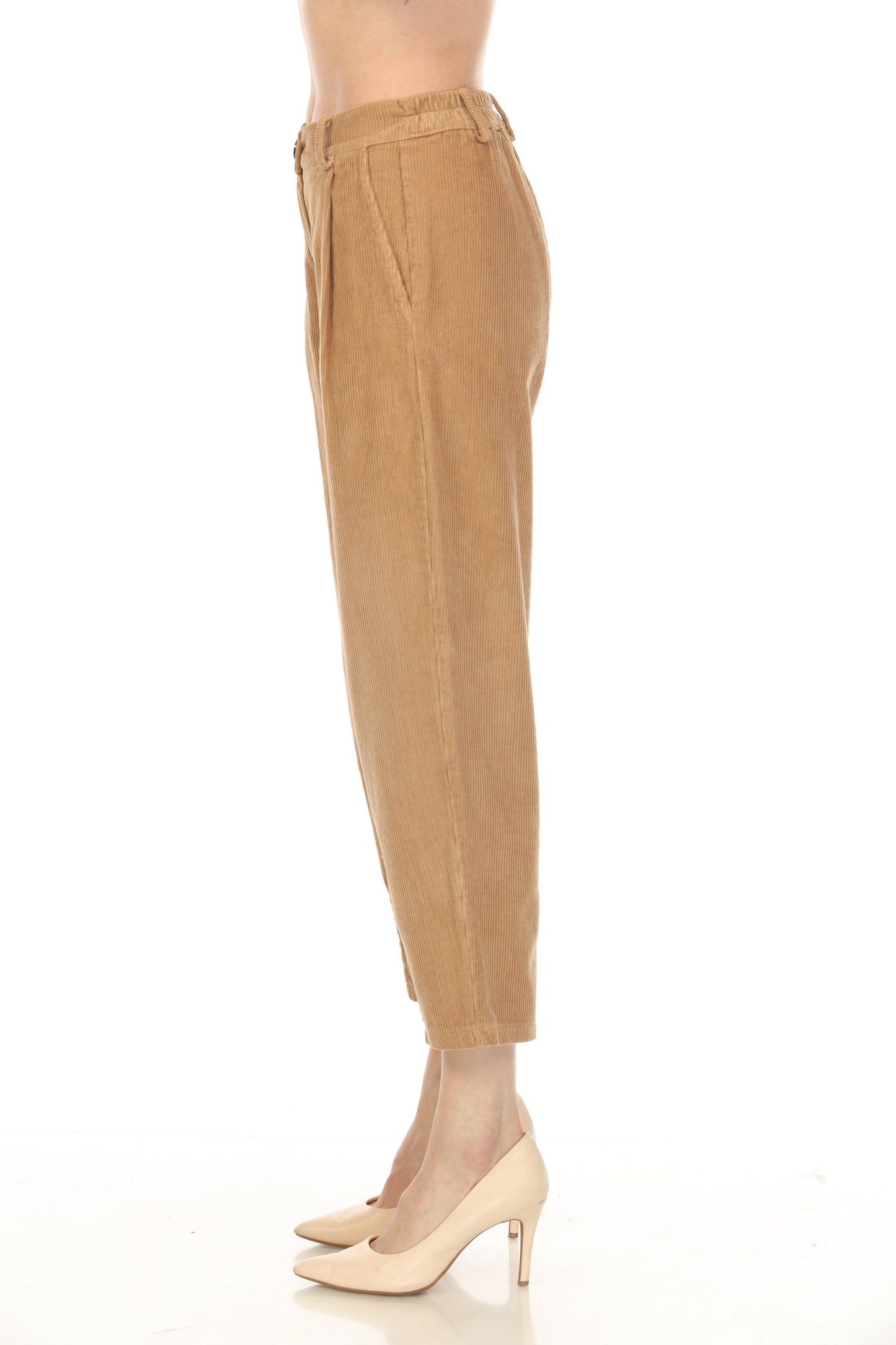 Camel Color Corduroy Pockets Pant