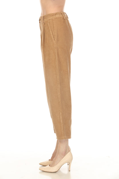 Camel Color Corduroy Pockets Pant