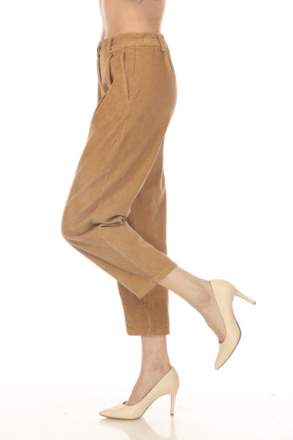 Camel Color Corduroy Pockets Pant