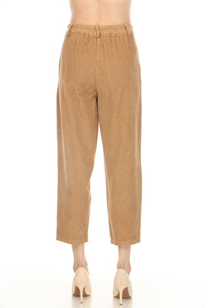 Camel Color Corduroy Pockets Pant