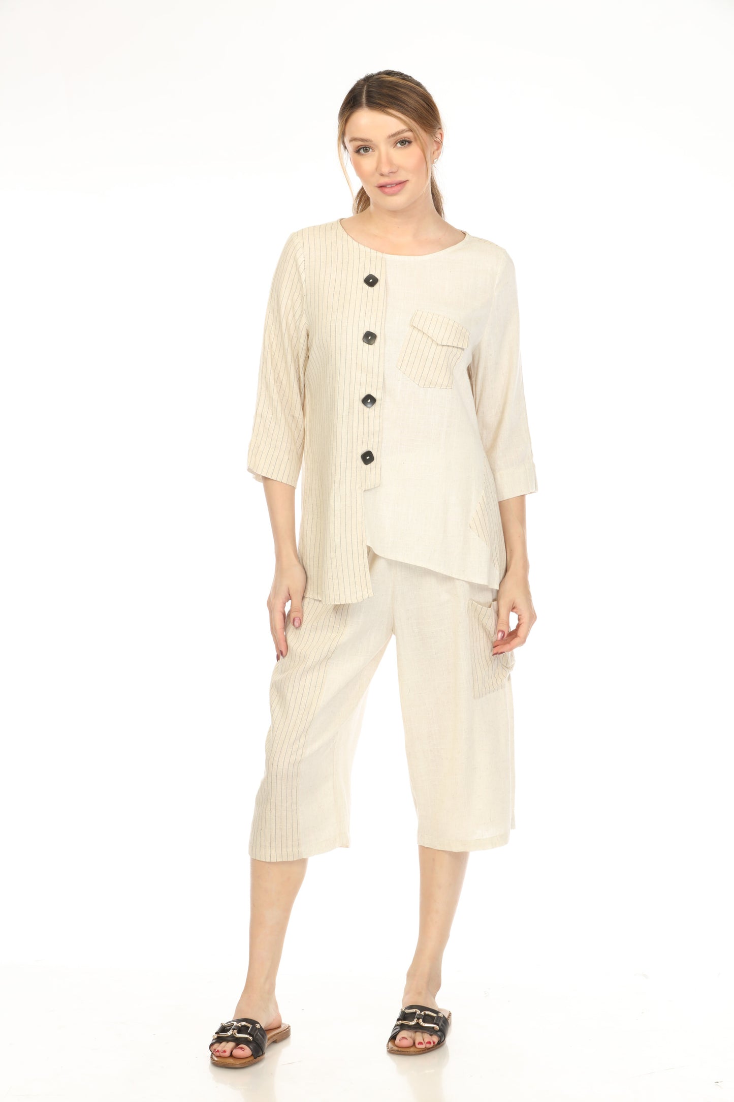 Beige Side Pocket Pant