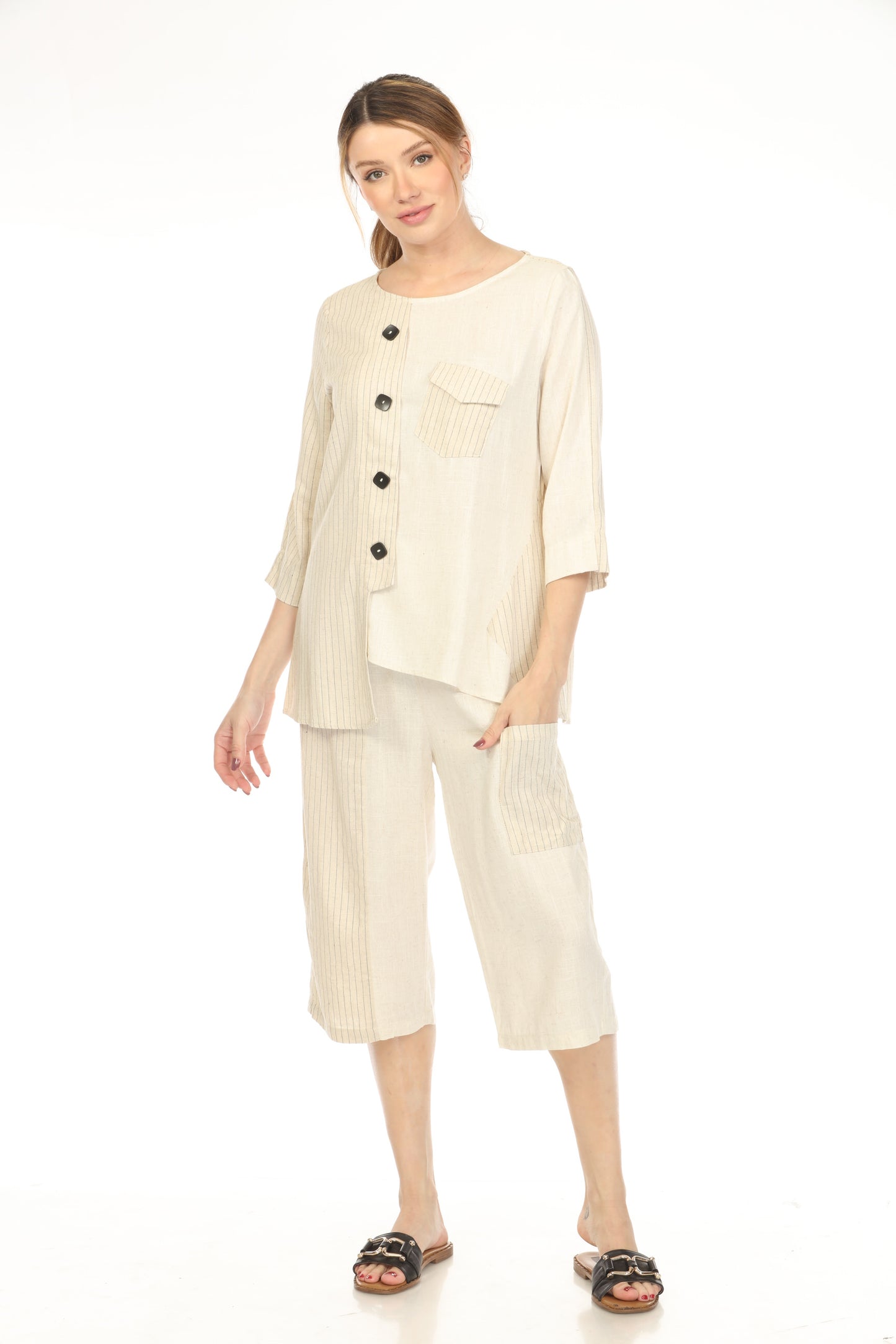 Beige Side Pocket Pant