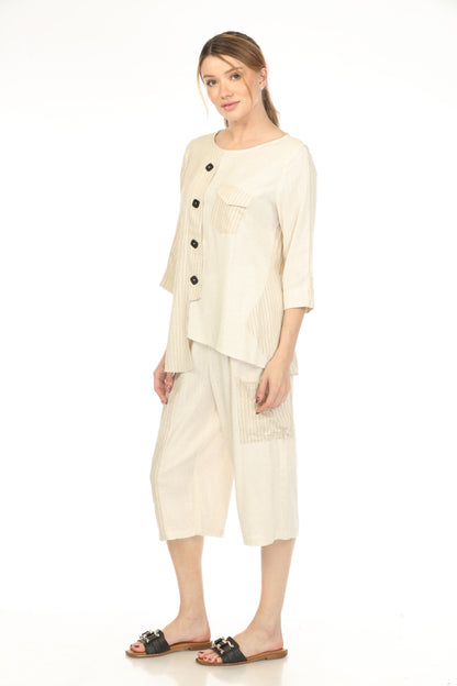 Beige Asymmetrical Style Top