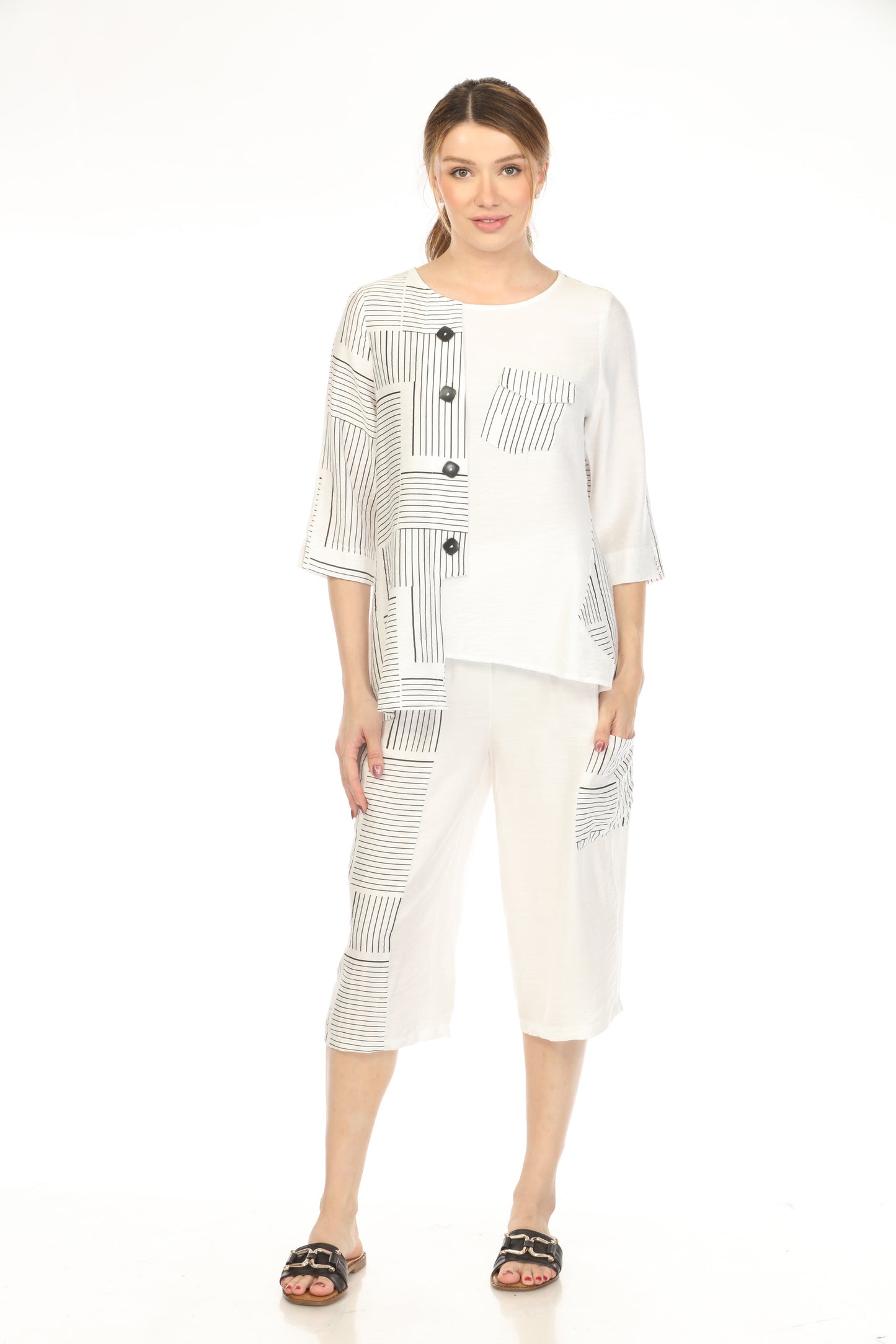 White Asymmetrical Style Top