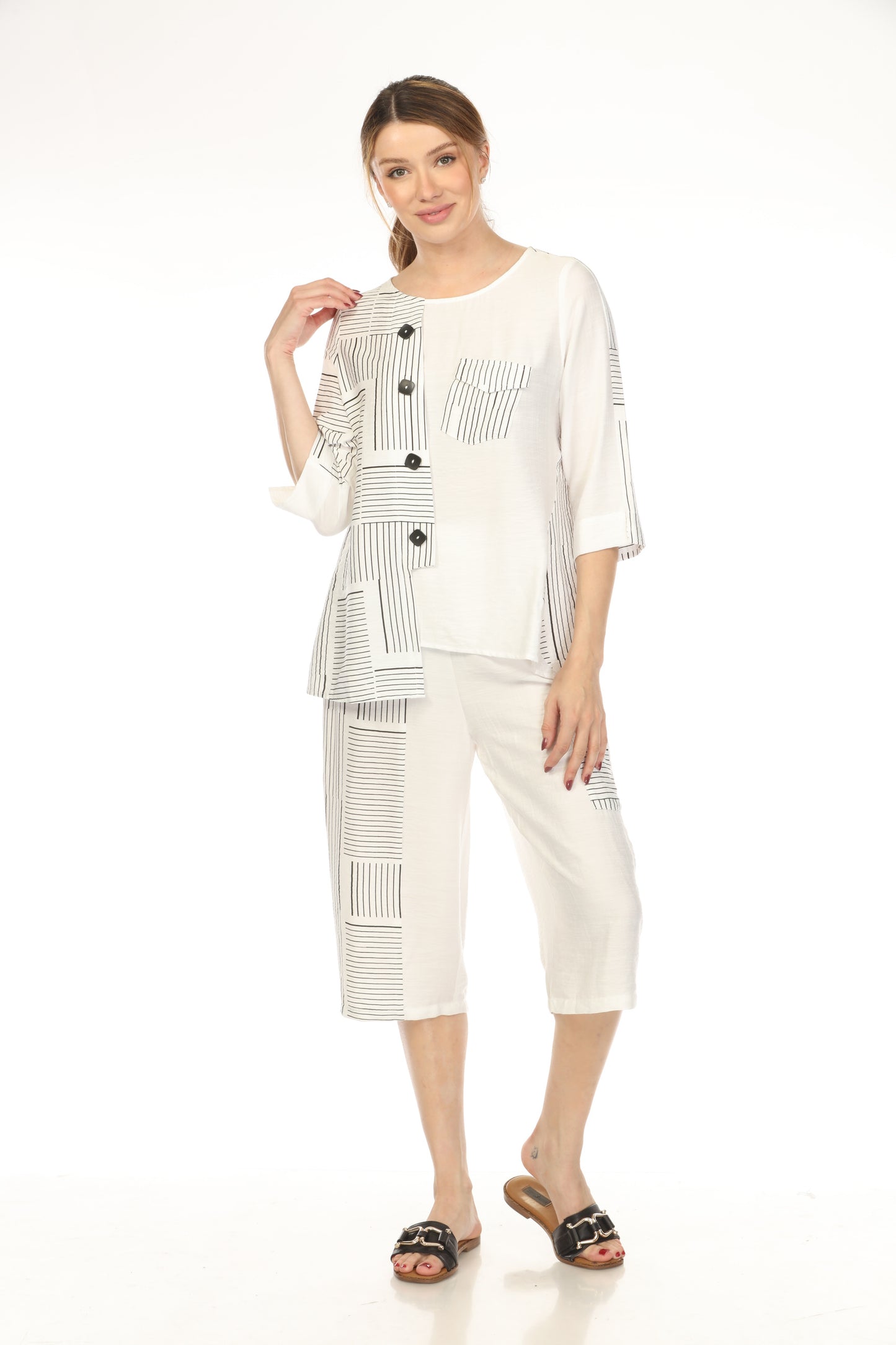 White Asymmetrical Style Top