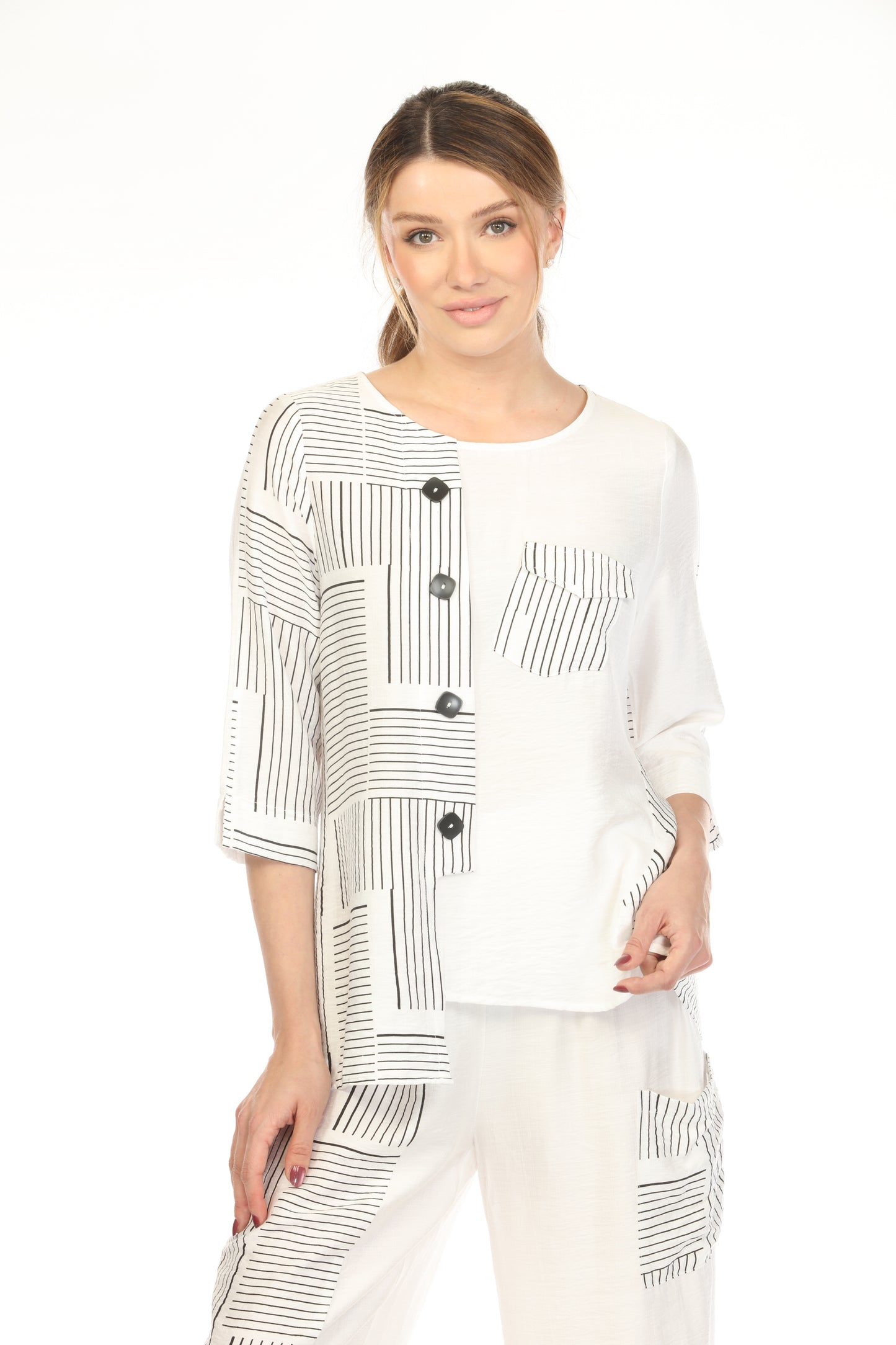 White Asymmetrical Style Top