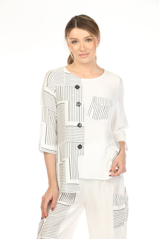 White Asymmetrical Style Top