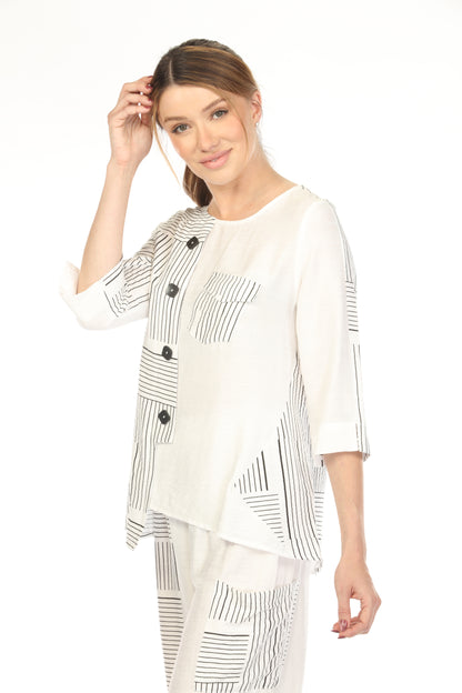 White Asymmetrical Style Top