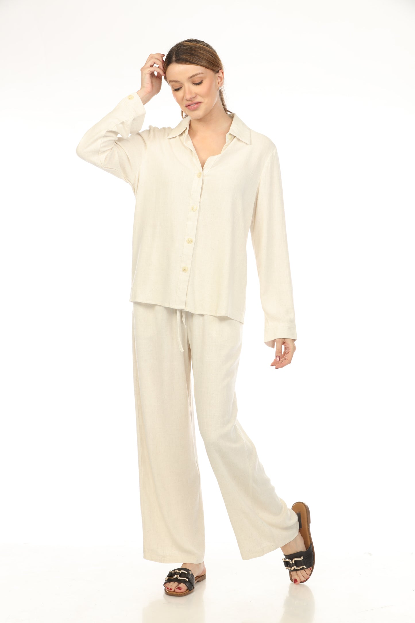 Ivory Pocket Draw String Pant