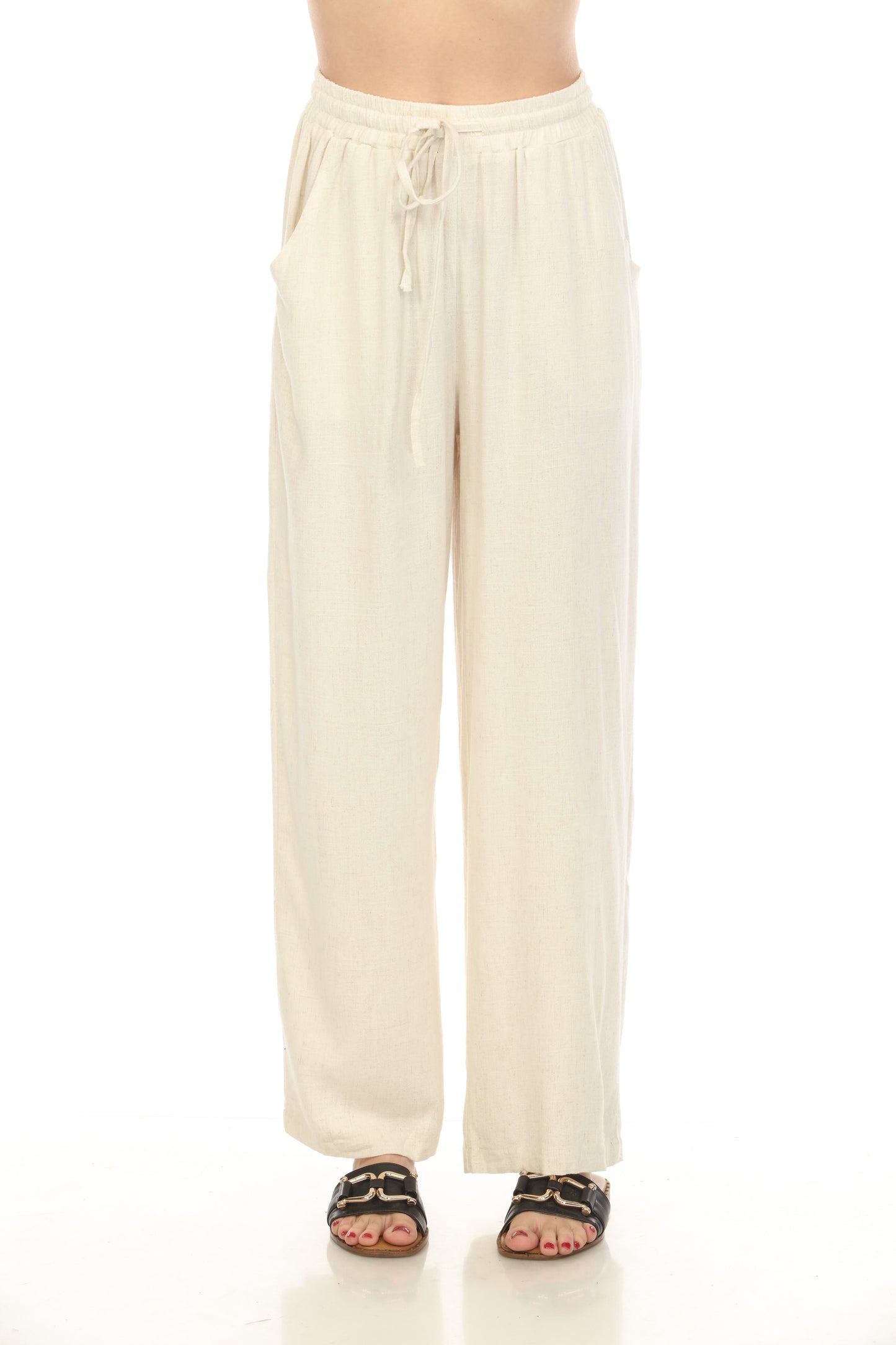Ivory Pocket Draw String Pant
