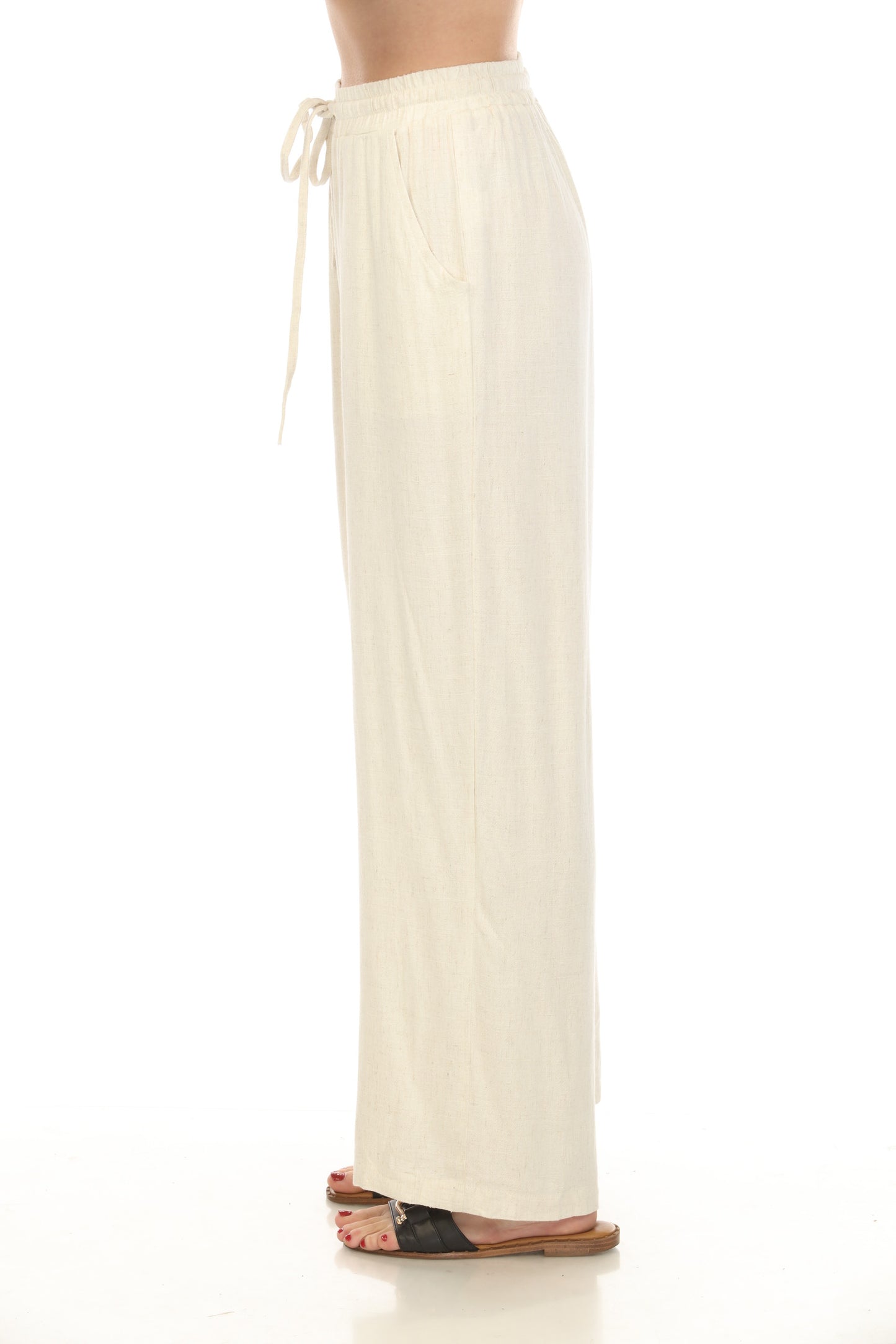 Ivory Pocket Draw String Pant