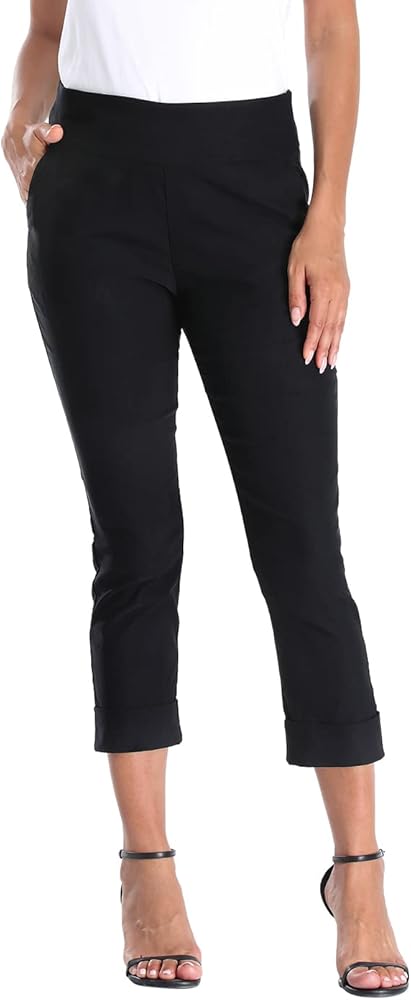 Black stretchable Capri