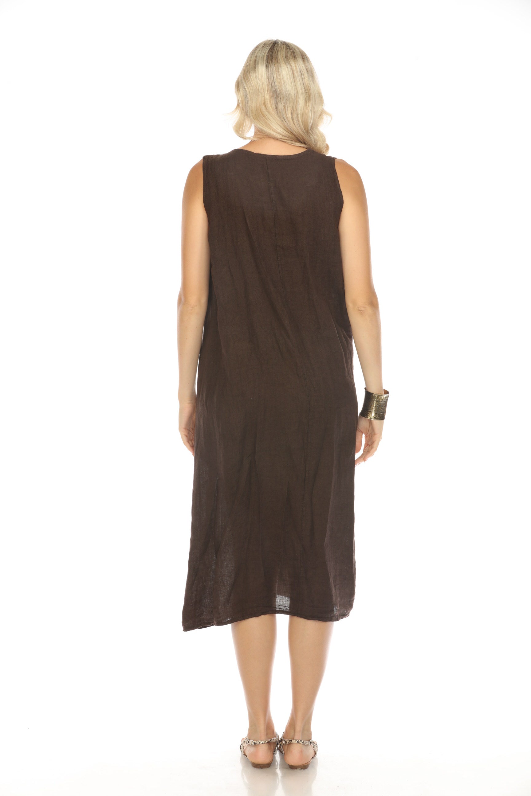 Coffee Pocket Dress with Zipper Detail