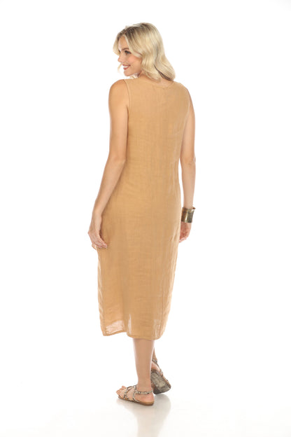 Sand Dress with Pockets and Abstract Design
