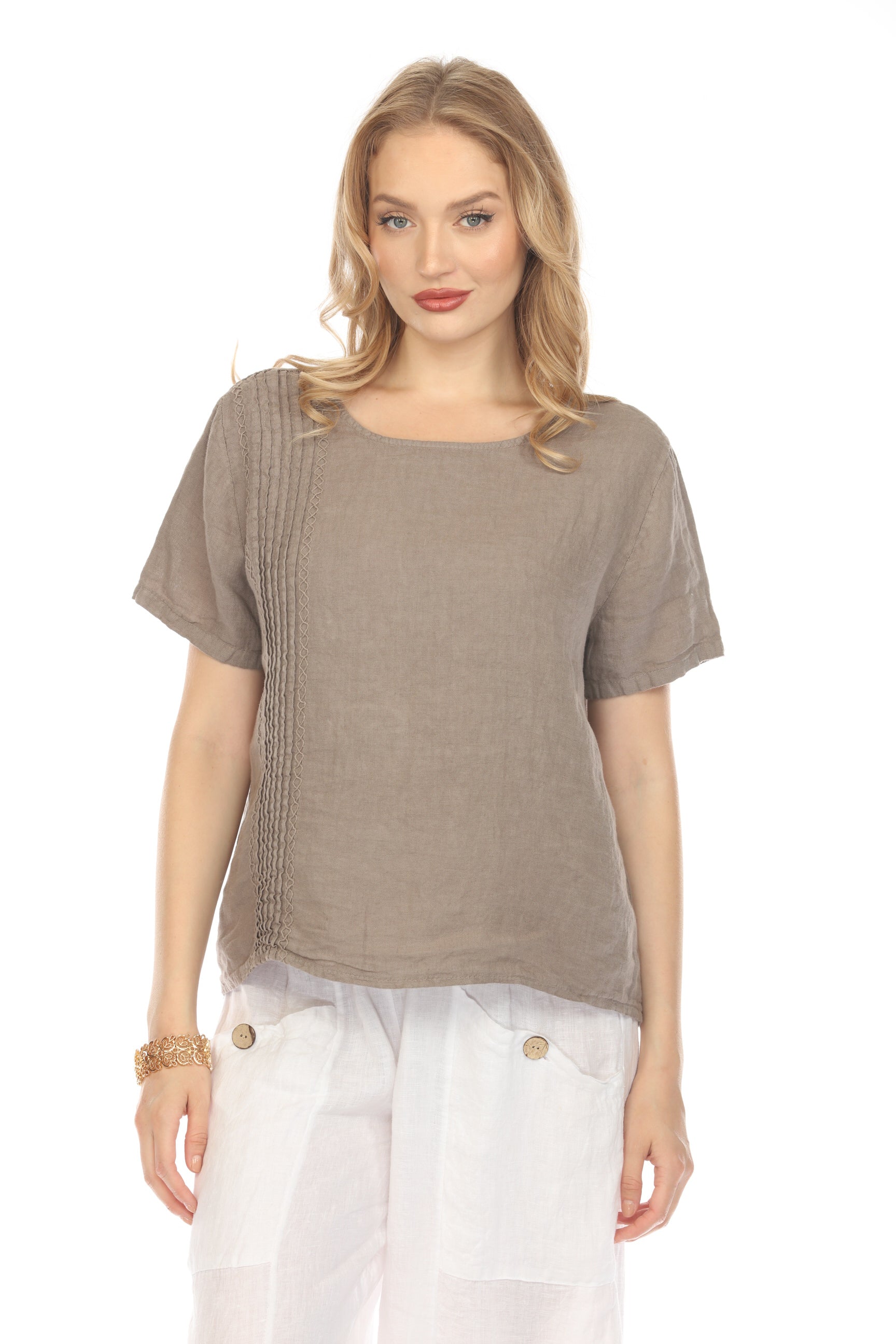 Taupe Side treaded design plain top