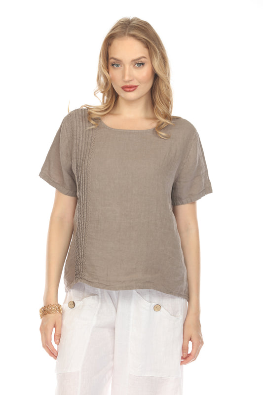 Taupe Side treaded design plain top
