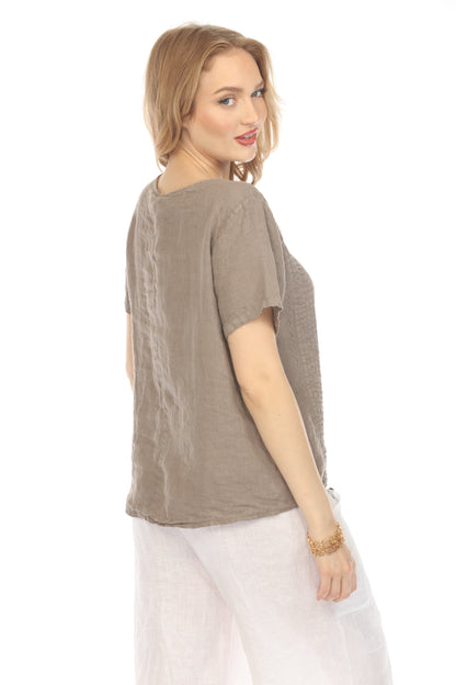 Taupe Side treaded design plain top