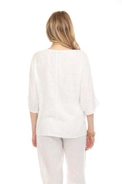 Light Grey Plain boat neck rollup sleeves Top