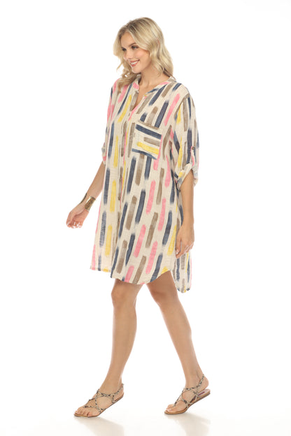 Taupe Button Shirt Dress Roll up sleeves