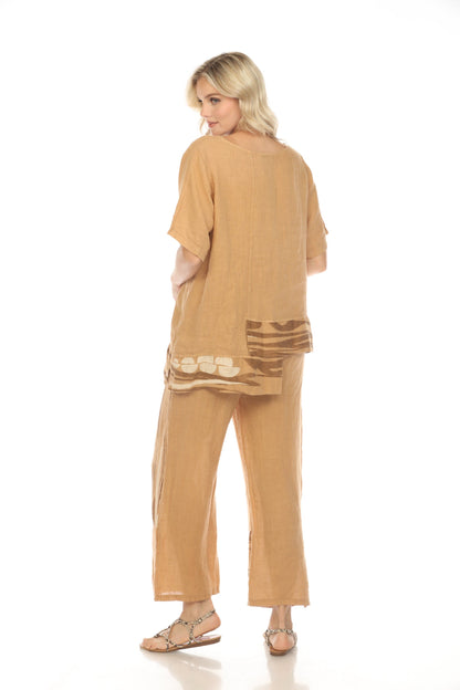 Sand Abstract sleeveless pocket detailed Top