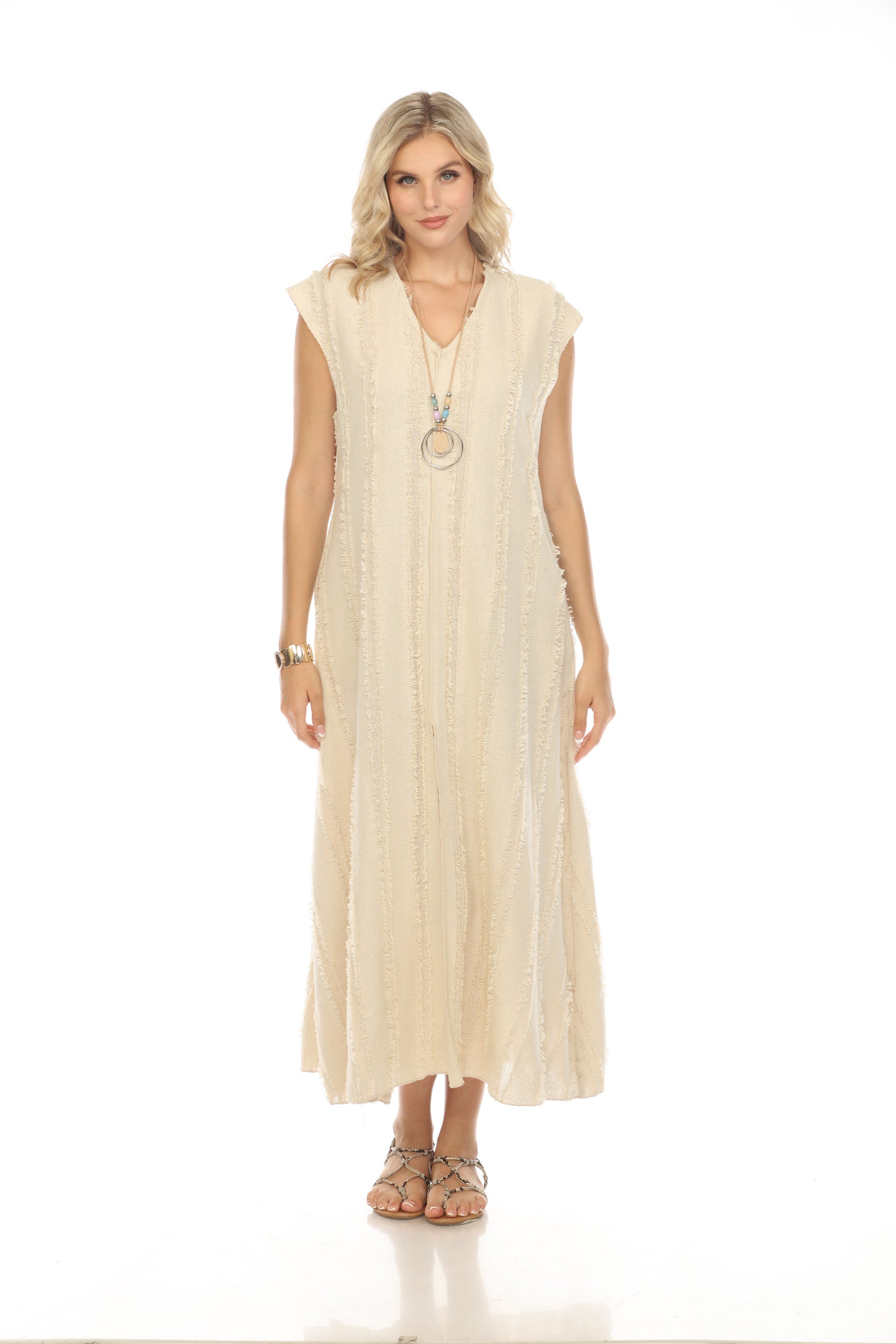 Frayed Cape Sleeves designer dress with pockets