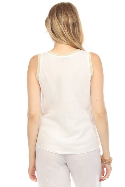 Off-White Floral detailed Print Sleeveless Top