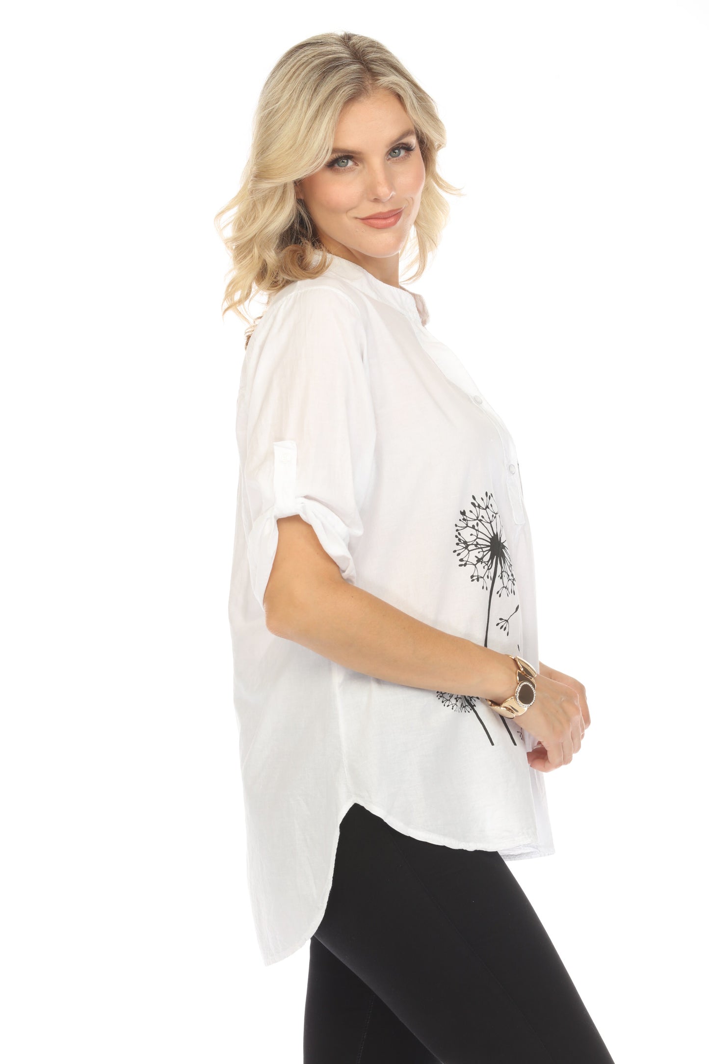 White Modern Art High-Low Top