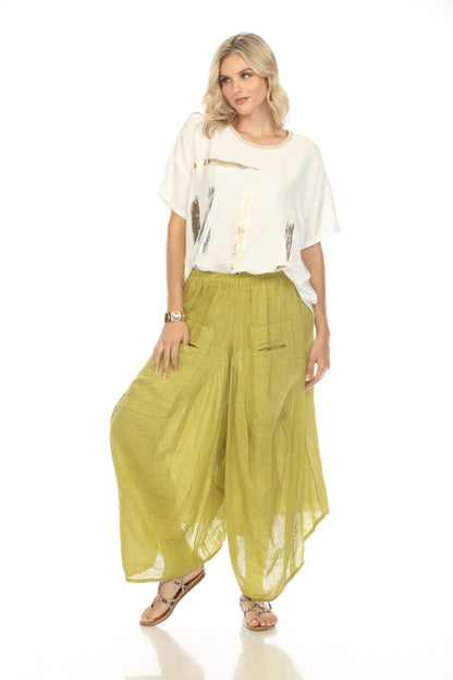 Moss Green Boho designer Pockets Pant