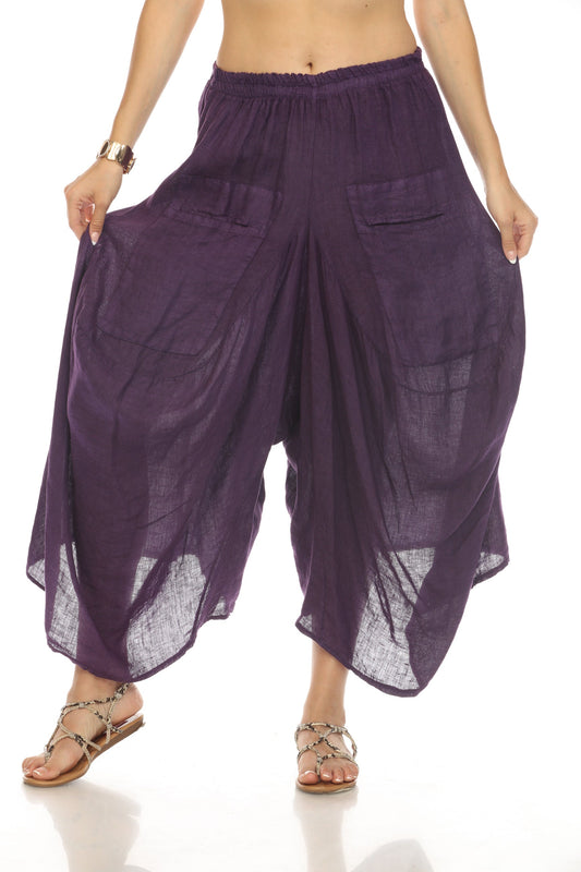 Purple  Boho designer Pockets Pant