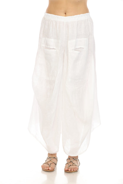 White Boho designer Pockets Pant